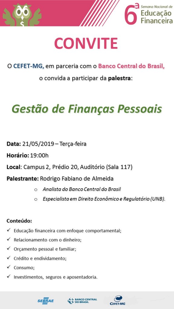 palestra gestao de finanças pessoais